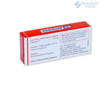 Tadacip (Ταδαλαφίλ) 2,5 - 40 mg: Αγορά online στην Ε